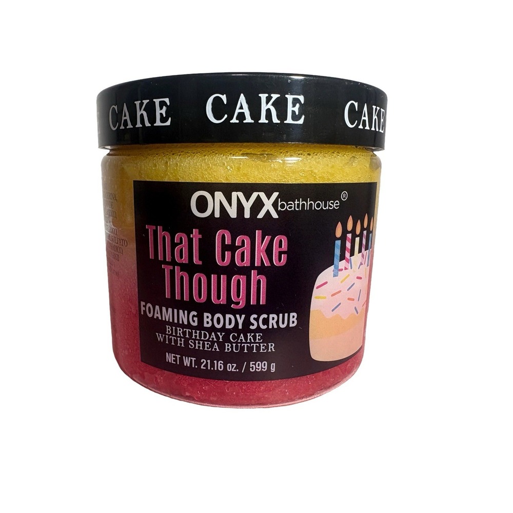 ONYX Bathhouse That Cake Though Foaming Body Scrub Birthday Exfoliate 21.16 Oz